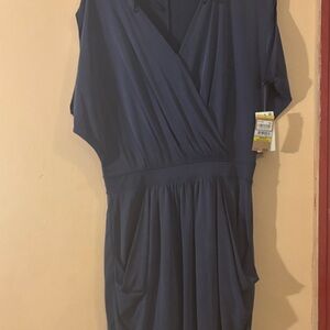 RACHEL Rachel Roy Deep Blue Midi Dress